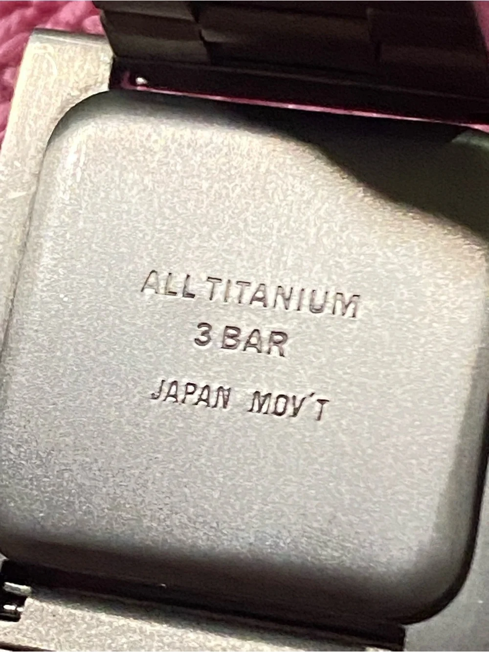 Titanium Square Black Dial Watch